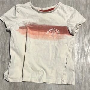 So Cute Kids White and Orange 'Summer Vibes' T-Shirt 2-3